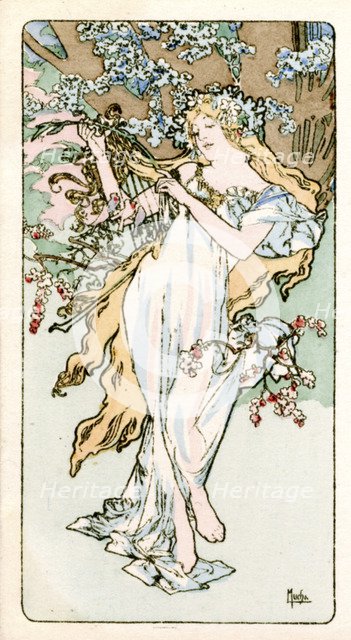 'Spring', 1900. Artist: Alphonse Mucha