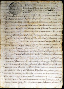 Decreto de Nueva Planta (Decree of New Plant), first page, special political-administrative regim…