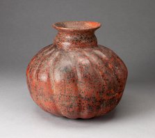 Fluted Vessel, Possibly in the Form of a Gourd, c. A.D. 200. Creator: Unknown.