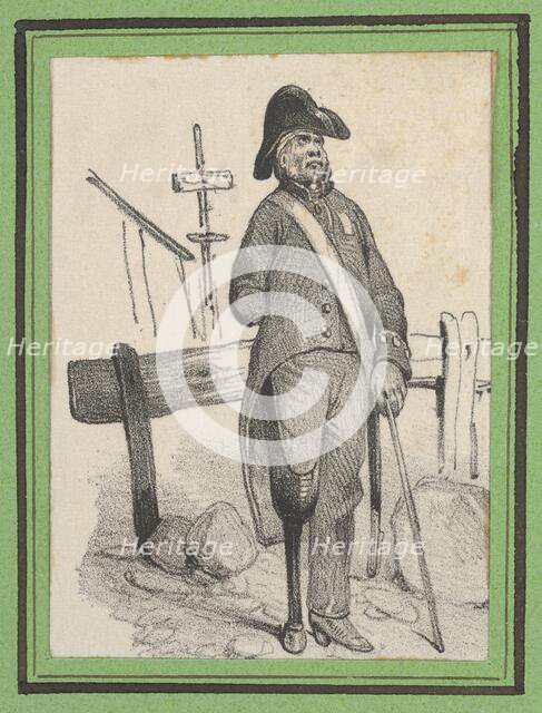 Soldier with a pegleg, mid-19th century. Creator: Victor Adam.