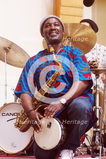 Tony Kofi, Basil Hodge Quintet, Jazz Africa, Loughton Methodist Church, Loughton, Essex, Apr 2023. Creator: Brian O'Connor.