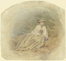 Portrait of the artist's daughter, c1840s. Creator: Jakob Dielmann.