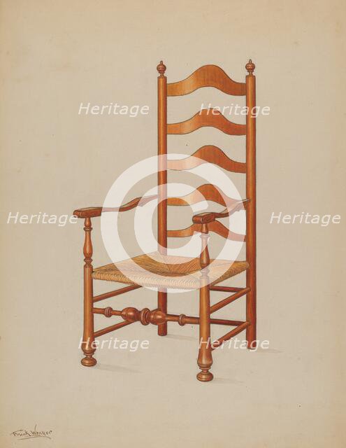 Armchair, c. 1937. Creator: Frank Wenger.