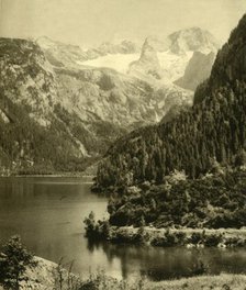 Vorderer Gosausee and the Dachstein Mountains, Upper Austria, c1935. Creator: Unknown.