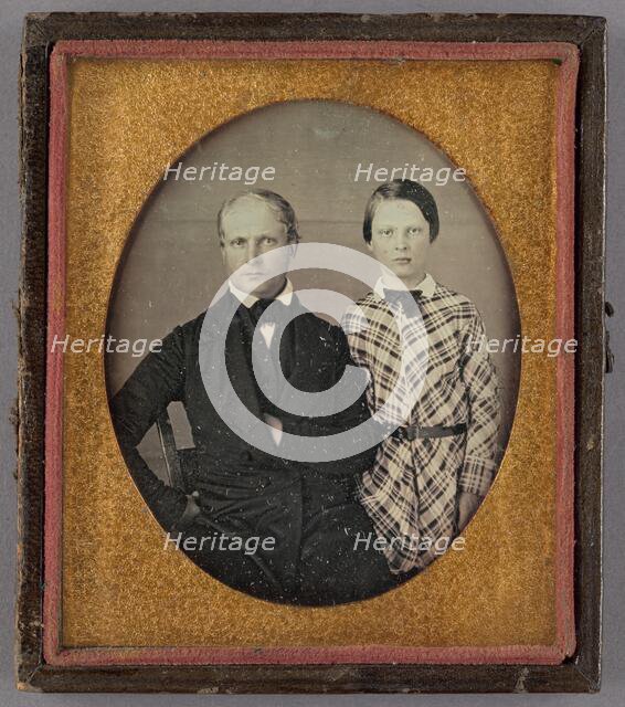 Portrait of a Man and Boy, about 1848-1850. Creator: Unknown.