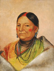 Mee-chéet-e-neuh, Wounded Bear's Shoulder, Wife of the Chief, 1831. Creator: George Catlin.