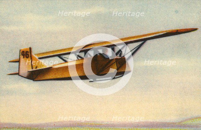 Trainee pilot performing advanced gliding exam, Germany, 1932.  Creator: Unknown.