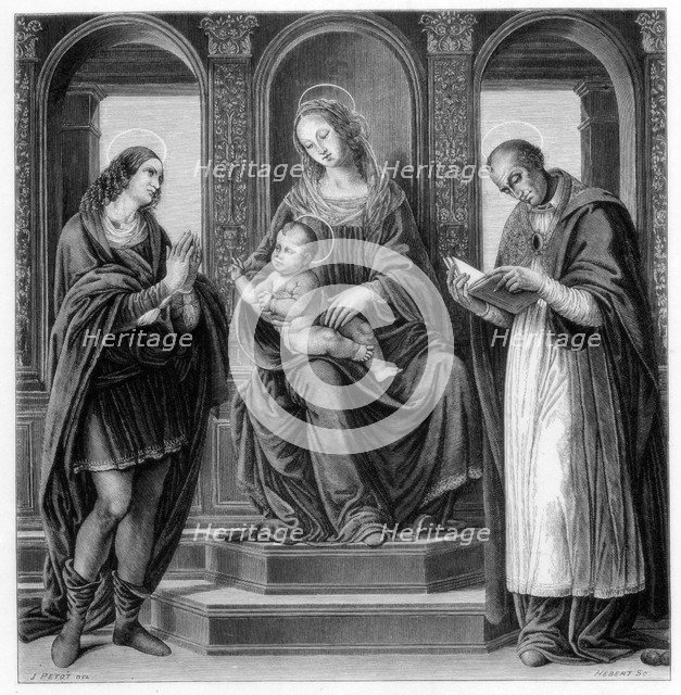 'The Virgin and Child with St Julian and St Nicholas of Myra', 1490-1492 (1870).Artist: Hebert