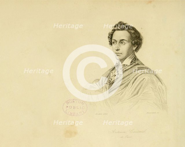 Marie-Antoine Carême (1784-1833). Artist: Steuben, Charles de (1788-1856)