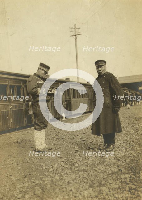 Major Nawkarta giving instructions, c1904. Creator: Unknown.