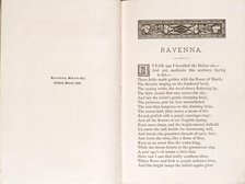Newdigate Prize Poem, "Ravenna", by Oscar Wilde, 1878.  Creator: Oscar Wilde.