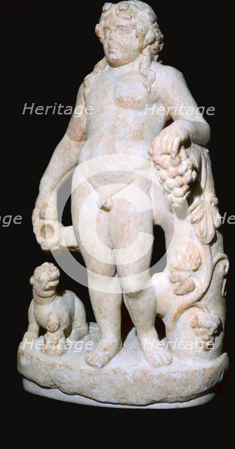 Roman marble statue of Bacchus. Artist: Unknown