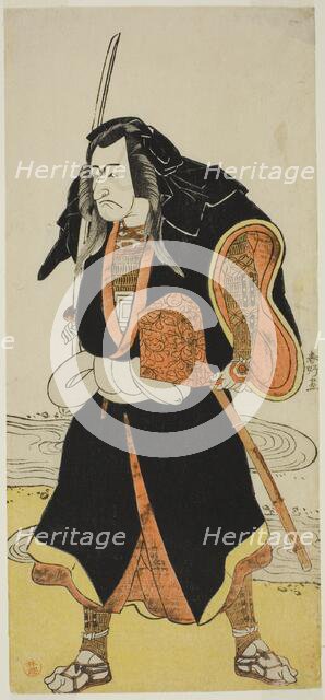 The Actor Ichikawa Danjuro V, Probably as Ise no Saburo Disguised as Sanjo Uemon..., c. 1784. Creator: Katsukawa Shunko.