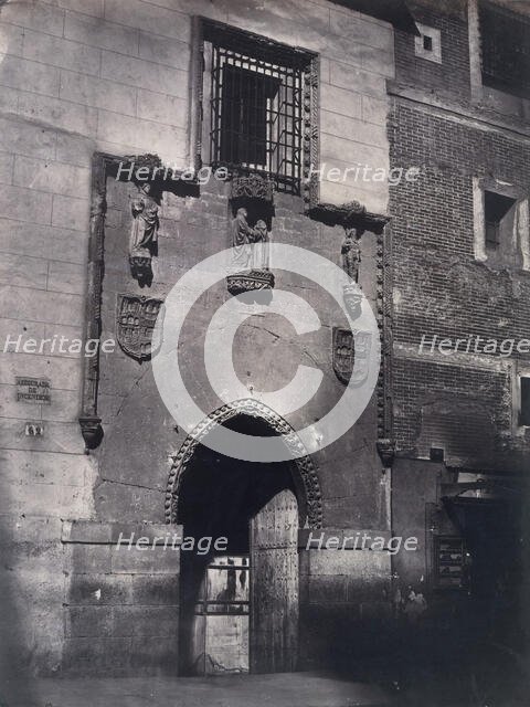 [Madrid. Facade of the Hospital of "La Latina"], ca. 1857. Creator: Charles Clifford.