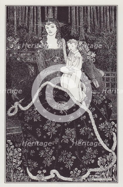 A large Christmas Card, 1895. Creator: Aubrey Beardsley.