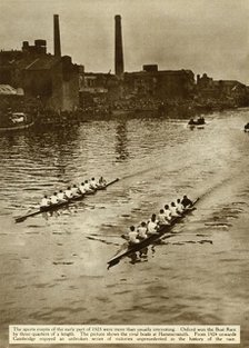 The Oxford and Cambridge Boat Race, London, 1923, (1935). Creator: Unknown.