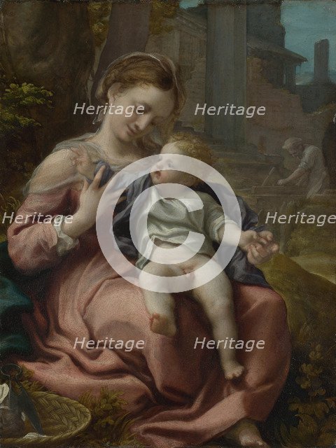 The Madonna of the Basket, ca 1524. Artist: Correggio (1489-1534)