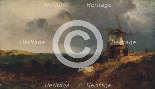 Landscape With Windmill, 19th century, (1917). Artist: Henry Bright