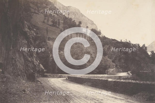 Route de Pierrefitte à Luz St Sauveur, 1853. Creator: Joseph Vigier.