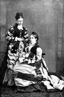 The late Lord Randolph Churchill: Seventh Duchess of Marlborough...and daughter, Lady Wimborne, 1895 Creator: Ferret.