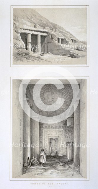 'Tombs of Beni-Hassan', Egypt, 19th century. Artist: George Moore