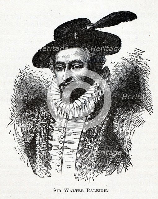 Sir Walter Raleigh, 1882. Artist: Anonymous  