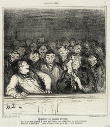 Décadence du drame en 1866, 1866. Creator: Honore Daumier.