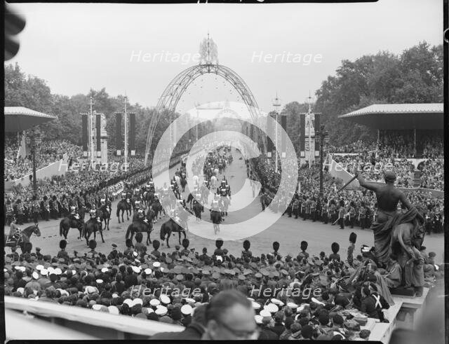 Coronation of Queen Elizabeth II, Buckingham Palace, The Mall, City of Westminster, London, 1953. Creator: Ministry of Works.