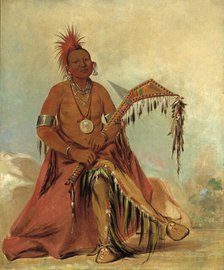 Cler-mónt, First Chief of the Tribe, 1834. Creator: George Catlin.