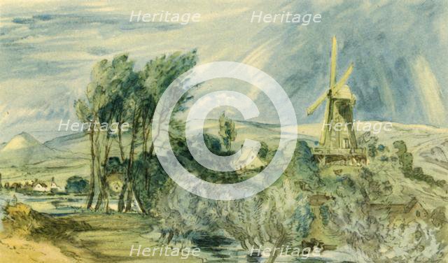 'Ford Road and Rope Walk Showing the Windmill, near Folkestone', 1947. Creator: John Constable.