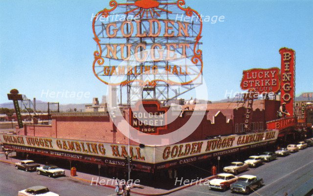 The Golden Nugget casino, Las Vegas, Nevada, USA, 1956. Artist: Unknown