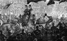 Mr. Gladstone at Leeds: the Torchlight Procession, 1881. Creator: Unknown.