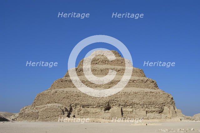 The Pyramid of Djoser (Zoser) or step pyramid, Saqqara necropolis, Egypt, Old Kingdom (2015). Creator: Unknown.