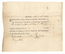 Voucher of payment to Private Prince Simbo, March 20, 1783. Creator: Unknown.