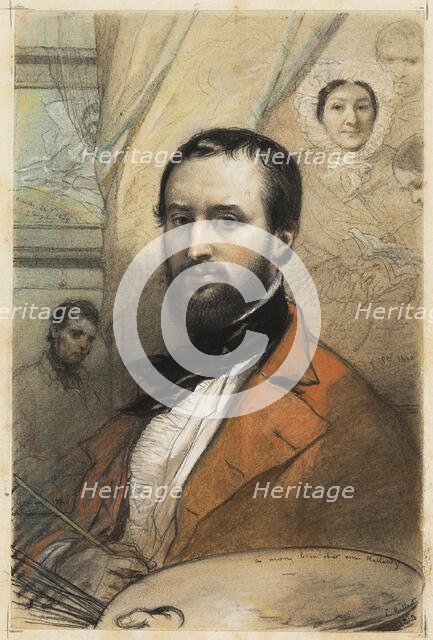 Self-Portrait, 1843. Creator: Louis Gallait.