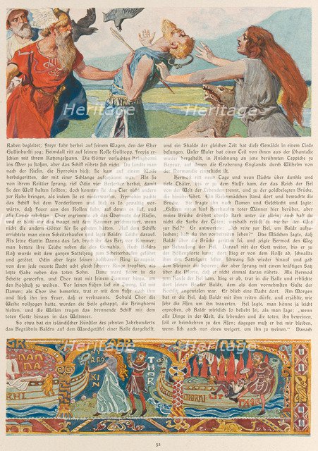 The Death of Baldr (Right site). From Valhalla: Gods of the Teutons, c. 1905.