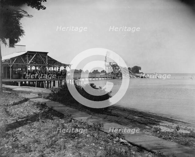 Water toboggan, Put-in-Bay, Ohio, between 1880 and 1899. Creator: Unknown.