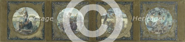 Esquisse pour la galerie Lobau de l'Hôtel de Ville de Paris : Les chants : Chants patriotiques, 1890 Creator: Henry Jean Louis Boureau.