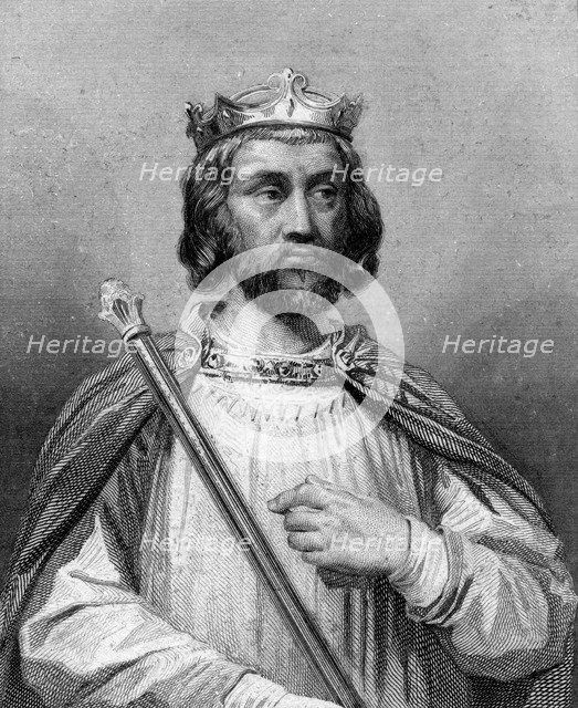King Clotaire III of the Franks, (19th century).Artist: Blanchard