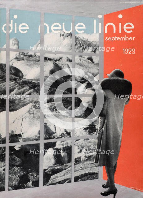 Cover of the magazine "die neue linie", 1929. Creator: Moholy-Nagy, Laszlo (1895-1946).