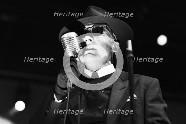 Dave Vanian, The Damned live at Alexandra Palace, London, Apr 2023. Creator: Annapaola Marchesani.