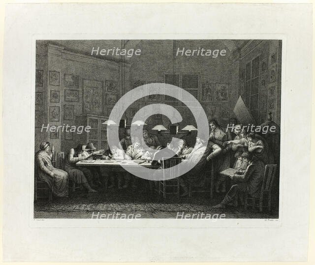 Francesco Rosaspina's Drawing School, 1811. Creator: Giulio Tomba.