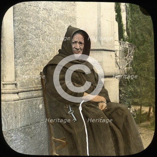 Monk, Sicily, Italy, late 19th or early 20th century. Artist: L Toms