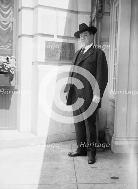 William 'Big Bill' Haywood, Labor Agitator, Leaving Shoreham Hotel, 1916. Creator: Harris & Ewing.