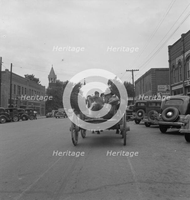 Small agricultural center, Oxford, North Carolina, 1939. Creator: Dorothea Lange.