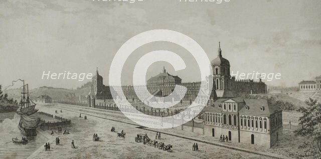 Palace of Oranienbaum (Lomonosov), Imperial Palace near St. Petersburg, Russia, 1839. Creator: Augustin François Lemaitre.