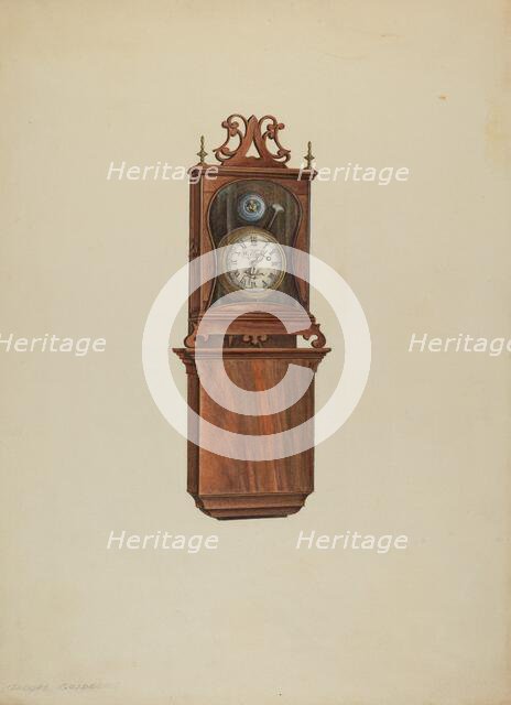 Wall Clock, c. 1938. Creator: Isadore Goldberg.