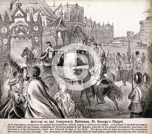 Royal cortège for the marriage of Prince Edward and Princess Alexandra, 1863. Artist: Anon