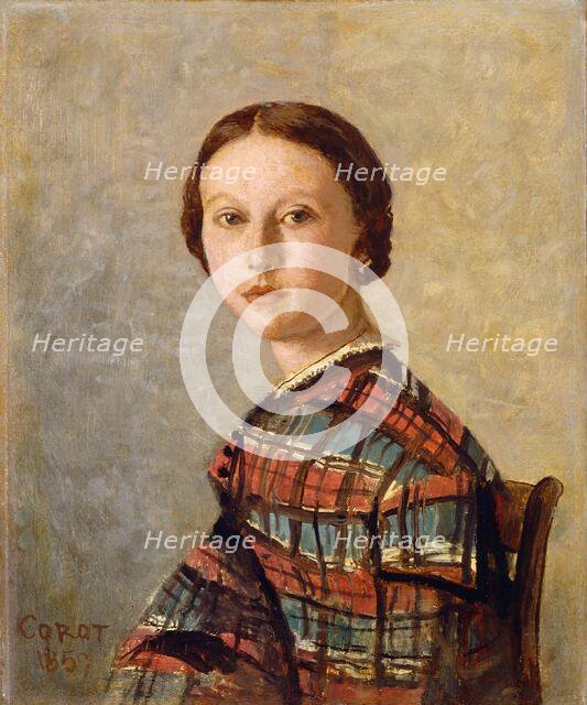 Portrait of a Young Girl, 1850 or 1859. Creator: Jean-Baptiste-Camille Corot.