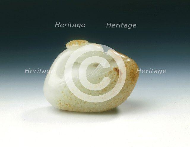 Jade duck with waterweed, late Ming dynasty, China, 1550-1644. Artist: Unknown